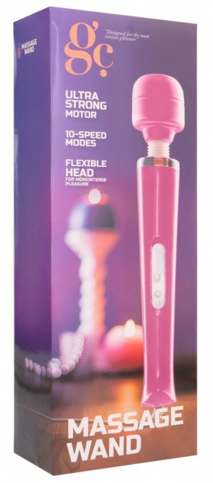 Stimulateur Mega Wand 32cm - Tête 6cm Rose