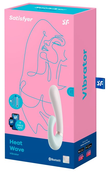 Stimulateur Point G connecté Heat Wave Satisfyer 14 x 3.5cm Menthe