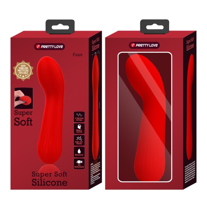 Stimulateur Prostatique Vibrant Faun 14 x 3.4cm Rouge