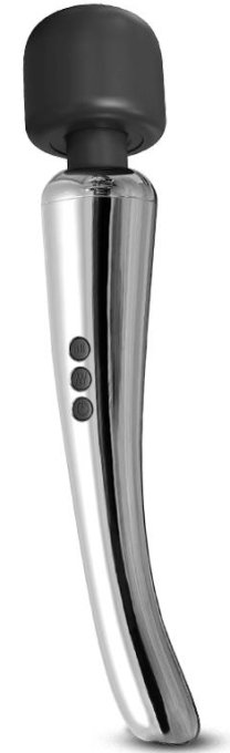 Stimulateur Wand Silvery 30 cm - Tête 55 mm Argenté