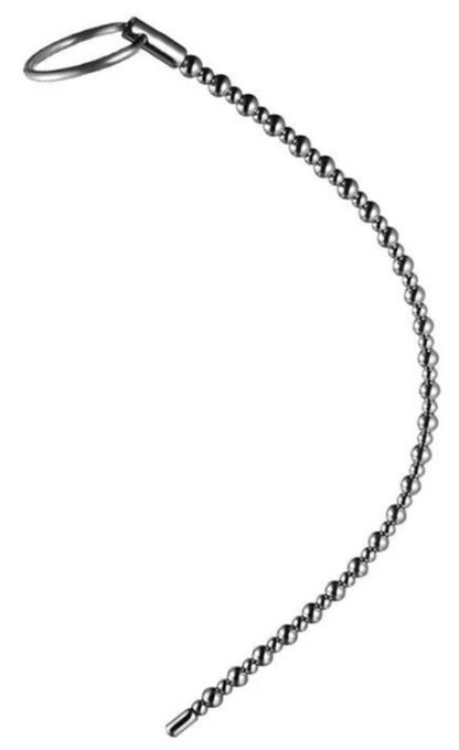 Tige d'urètre Beads Bent 18cm - Diamètre 8mm