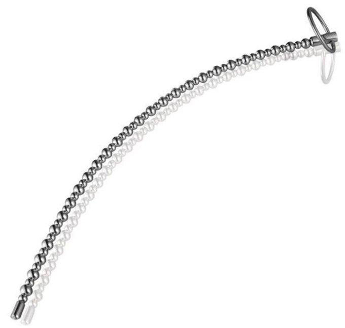 Tige d'urètre Beads Bent 18cm - Diamètre 8mm