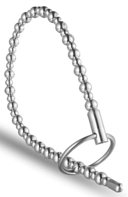 Tige d'urètre Beads Bent 18cm - Diamètre 8mm