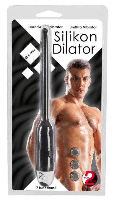 Tige d'urètre vibrante en silicone Dilator Silk 11cm - Diamètre 8mm