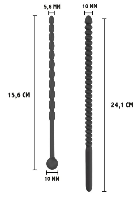 Tiges d'urètre Ribbed Dilators Silicone