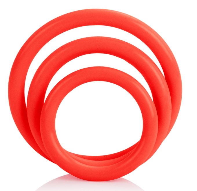 Tri-Rings Cockring Rouge