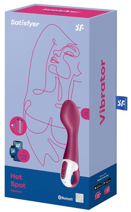 Vibro connecté Hot Spot Satisfyer 20cm Mauve