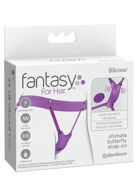 Vibro de culotte avec harnais Ultimate Butterfly Violet