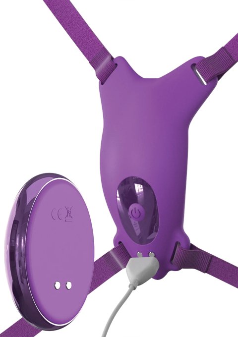 Vibro de culotte avec harnais Ultimate Butterfly Violet