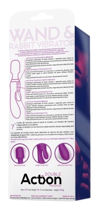 Vibro et Wand Fifteen Action Violet