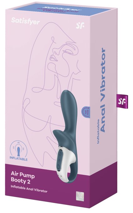 Vibro gonflable Air Pump Booty 2 Satisfyer 8 x 3.5cm