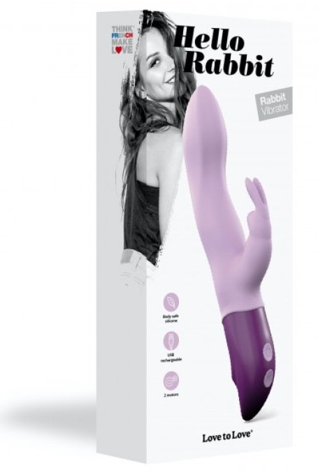 Vibro HELLO RABBIT 24 x 4cm Mauve