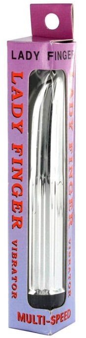 Vibro Lady Finger 11 x 2.5cm Argenté