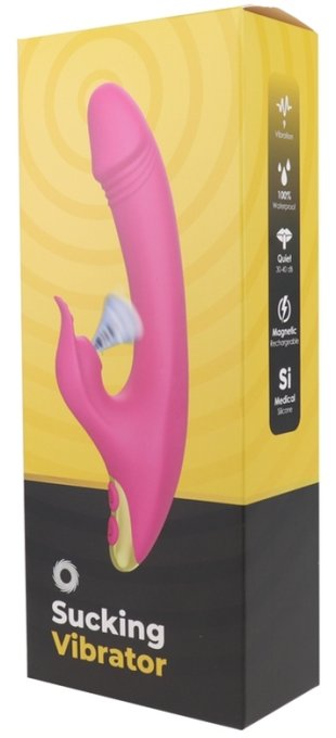 Vibro Rabbit à aspiration Amant Vibe 22cm Rose