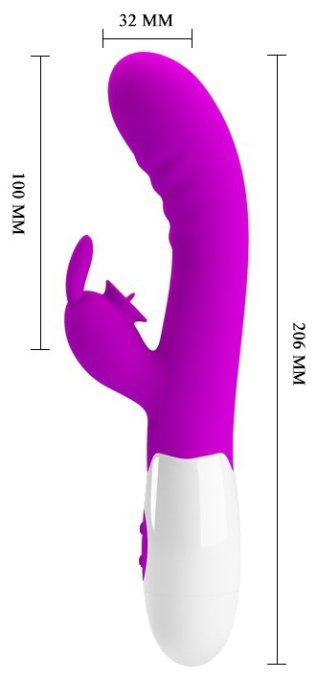 Vibro Rabbit Cerberus Pretty Love 21cm Violet