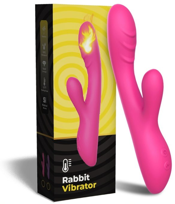 Vibro Rabbit chauffant Spark 22cm Rose