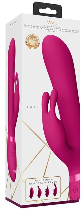 Vibro Rabbit Chou 23 x 3.5cm Rose