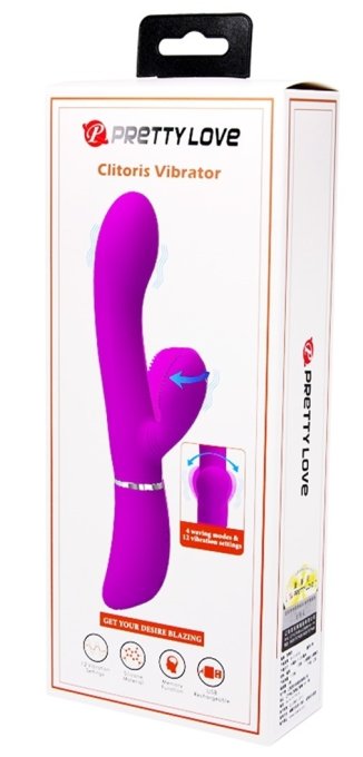 Vibro Rabbit Clit Vibe Pretty Love 10 x 3.2cm Rose