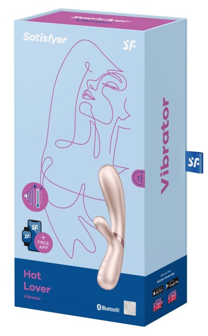 Vibro Rabbit connecté Hot Lover Satisfyer 20 x 3cm Silver