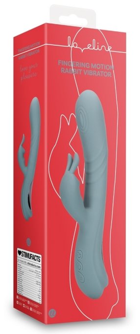 Vibro Rabbit Fingering Motion 23 cm Gris