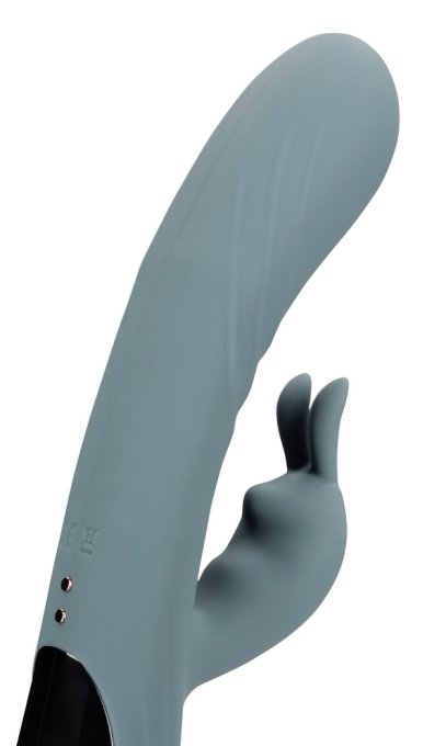 Vibro Rabbit Fingering Motion 23 cm Gris