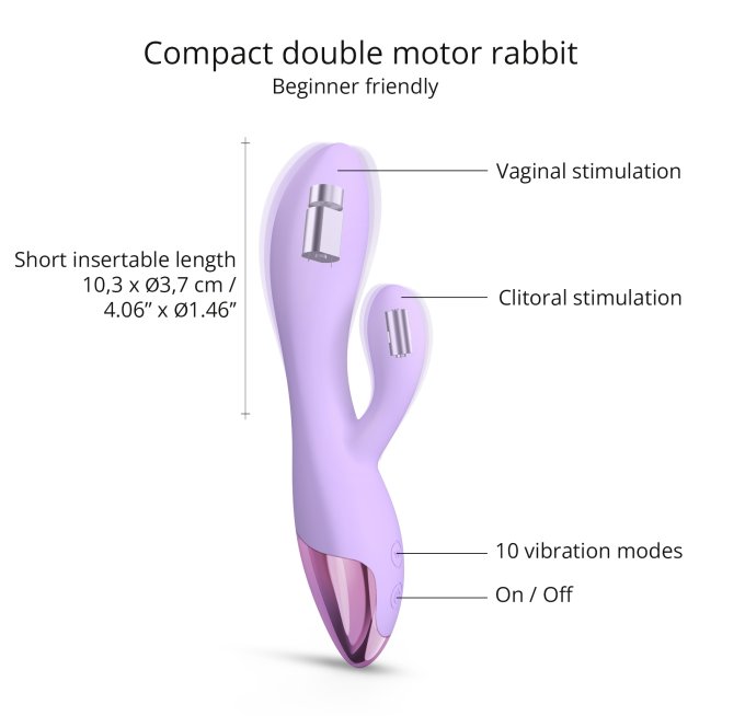 Vibro Rabbit Funky Bunny Love to Love Mauve