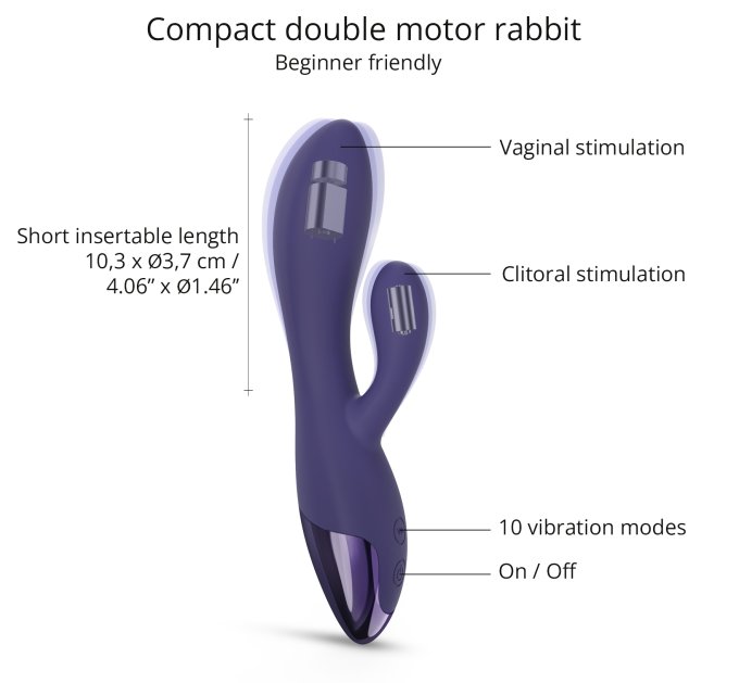 Vibro Rabbit Funky Bunny Love to Love Violet