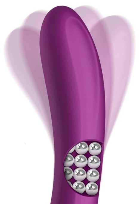 Vibro Rabbit Rotating Double 10 x 3.5cm Violet