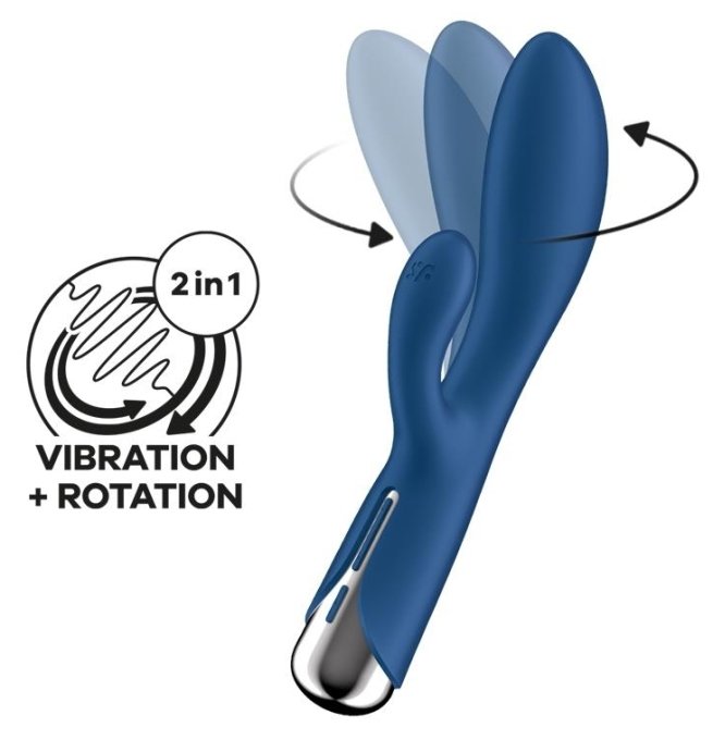 Vibro Rabbit Spinning Rabbit 1 11 x 3.5cm Bleu