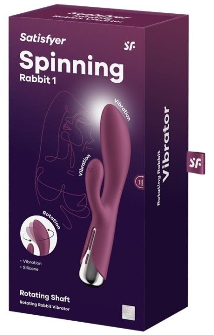 Vibro Rabbit Spinning Rabbit 1 11 x 3.5cm Framboise