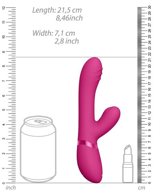 Vibro Rabbit Tani 22 x 3.5cm Rose