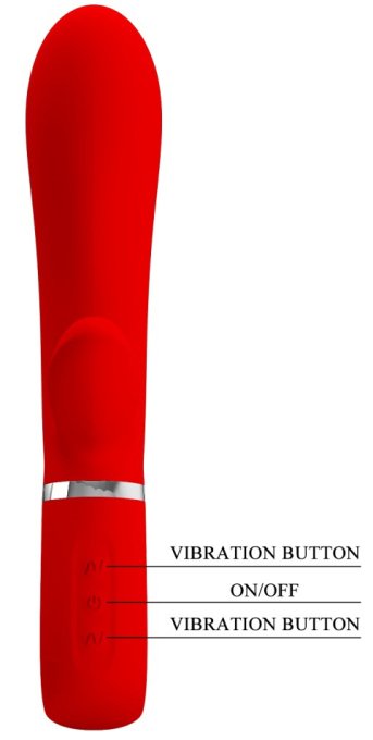 Vibro Rabbit Thomas 11 x 3.8cm Rouge