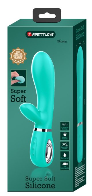 Vibro Rabbit Thomas 11 x 3.8cm Turquoise