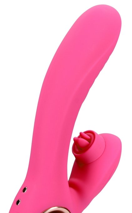 Vibro Rabbit Tongue Flicker 19 cm Rose