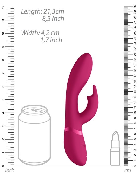 Vibro Rabbit Zosia 21 x 3.7cm Rose