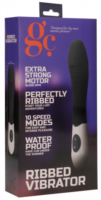 Vibro Ribbed Vibrator 12 x 3.7cm Noir