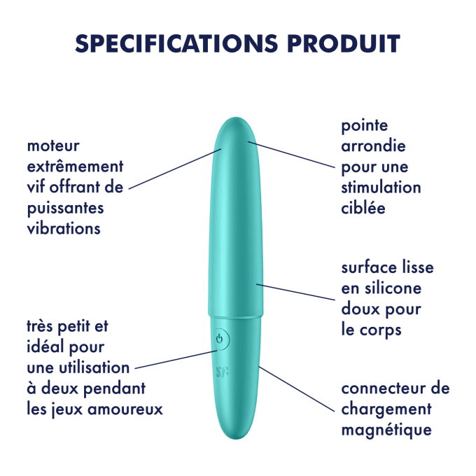 Vibro Ultra Power Bullet 6 Satisfyer Turquoise