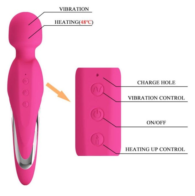 Vibro Wand Chauffant Michel - Tête 40mm