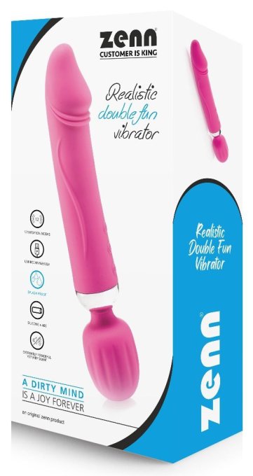 Vibro Wand Double Fun 17.5 x 4.5cm Rose