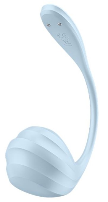 Vibromasseur Connecté Point G Smooth Petal 8.5 x 3.8cm Bleu Clair