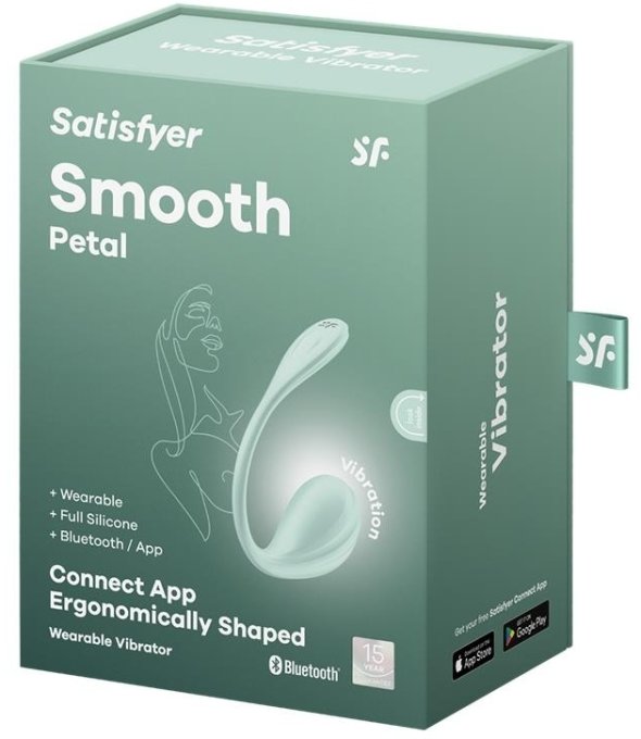 Vibromasseur Connecté Point G Smooth Petal 8.5 x 3.8cm Vert Menthe