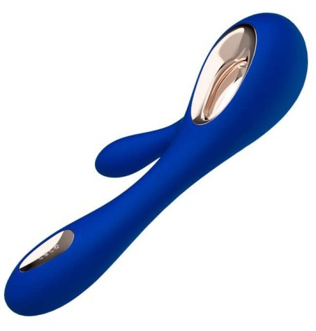 Vibromasseur Soraya Wave 22 x 3.8 cm Bleu nuit