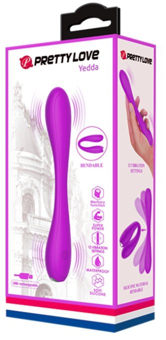 Vibromasseur souple Yedda Pretty Love 17 x 2.7 cm Violet