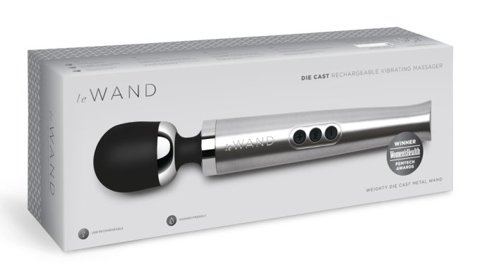 Wand Die Cast Rechargeable 29cm Tête 51mm Gris