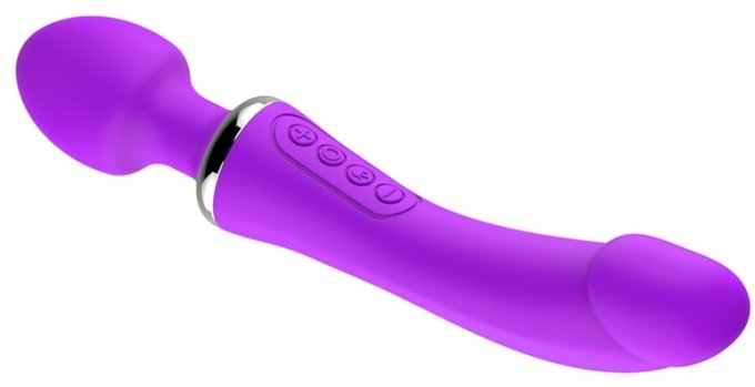 Wand et Vibro Double End 22cm Violet