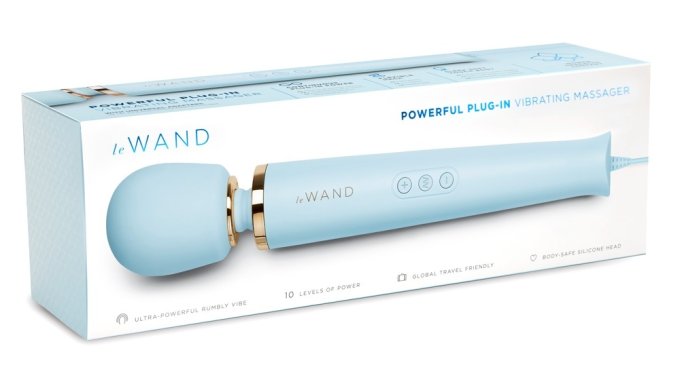 Wand Powerful Plug-In 34cm - Tête 62mm Bleu Ciel