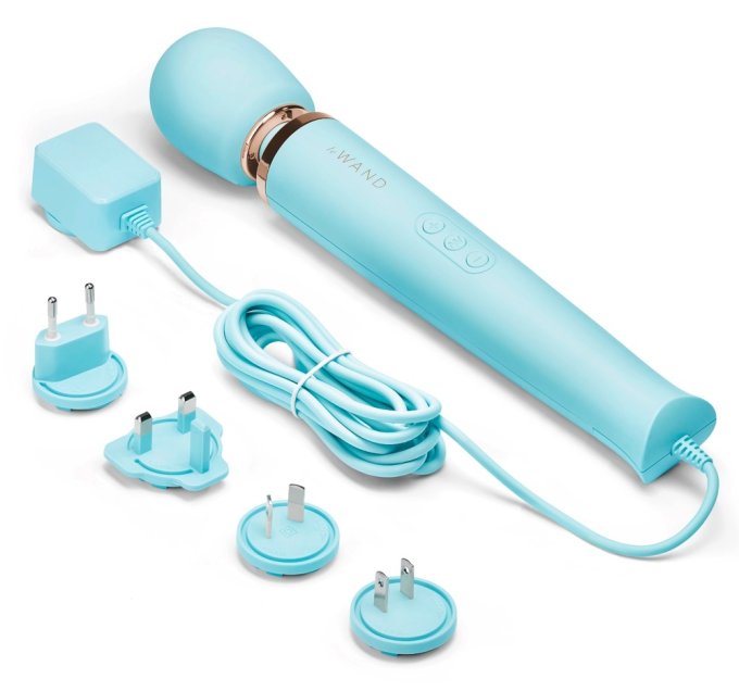 Wand Powerful Plug-In 34cm - Tête 62mm Bleu Ciel